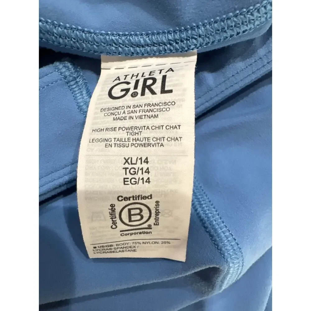 Athleta Girl High Rise Powervita Chit Chat Tight/Legging XL/14 (LOT OF 3)